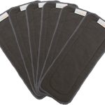 ALVABABY 6PCS Diaper Inserts Rayon from Bamboo Liners 5-Layers, Reusable/Water Absorbent for Cloth Diapers 6FMB